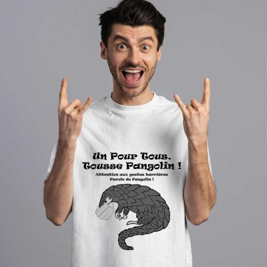 T-shirt Homme Un pour tous Tousse Pangolin