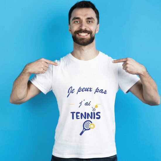 T-shirt Homme Je peux pas j'ai tennis