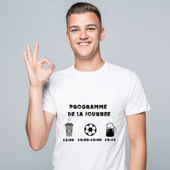 T-shirt Homme Programme de la journée foot