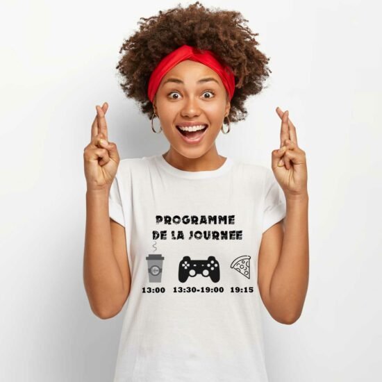 T-shirt Femme Programme de la journée geek