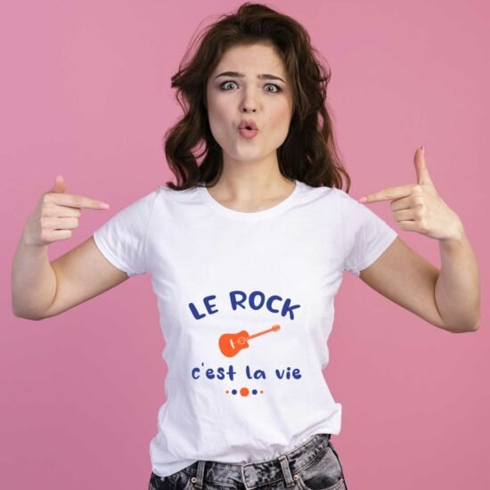 T-shirt Femme Le rock c'est la vie
