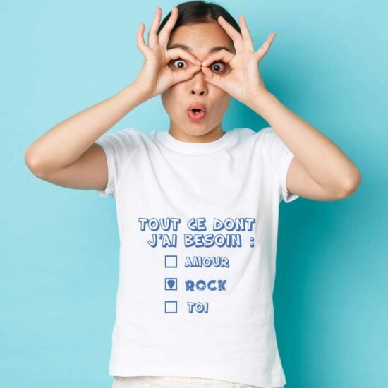 T-shirt Femme Tout ce dont j'ai besoin c'est du rock